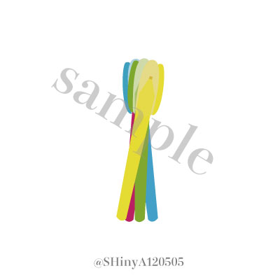 フリーイラスト素材 4色の蛍光ペン Shinya